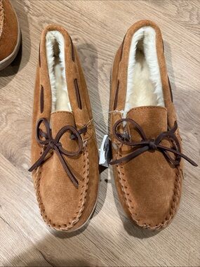 NWT J. Crew shearling moccasins